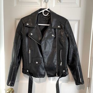 Black leather jacket